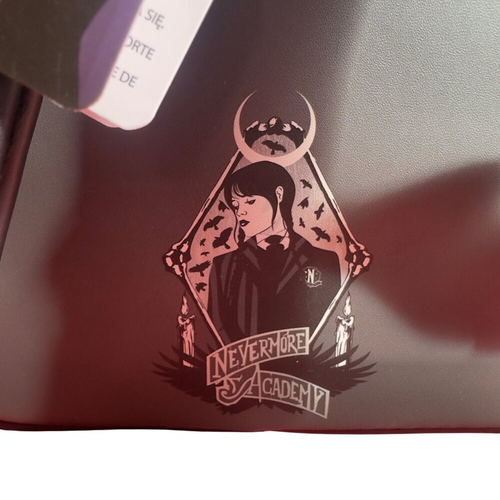 Wednesday Addams Loungefly Mini Backpack Nevermore Academy Striped Suit Design - Picture 6 of 7